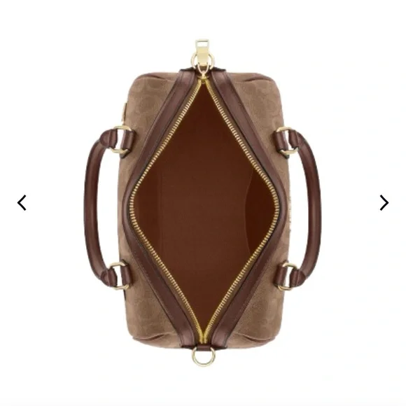 Coach Signature Canvas Satchel in Brown and Tan - Picture 2 of 7